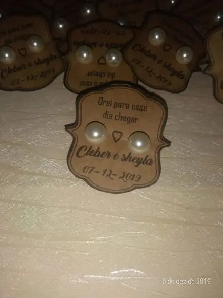 Brinco Personalizado Casamento C&S