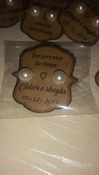 Brinco Personalizado Casamento C&S