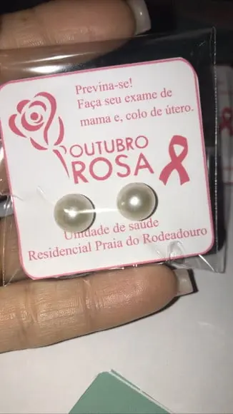 Brinco Personalizado Outubro Rosa