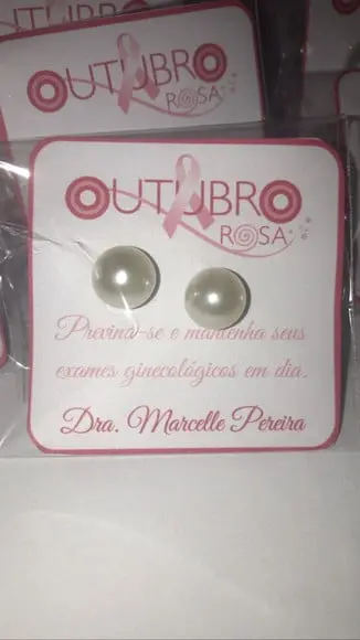 Brinco Personalizado Outubro Rosa