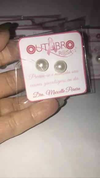 Brinco Personalizado Outubro Rosa