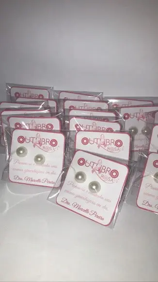 Brinco Personalizado Outubro Rosa