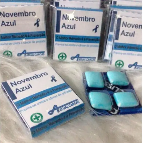 Caxinha de Chiclete Personalizado Novembro Azul