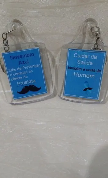 Chaveiro Personalizado Novembro Azul