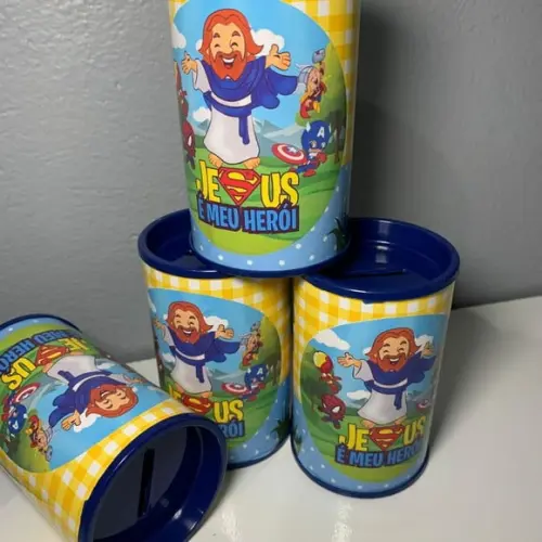 Cofrinho Personalizado Jesus Nosso Heroi