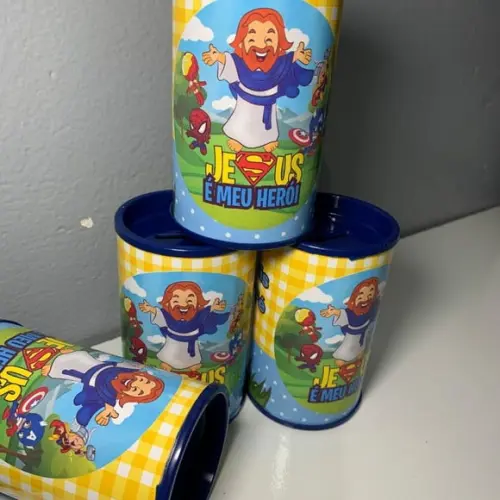 Cofrinho Personalizado Jesus Nosso Heroi