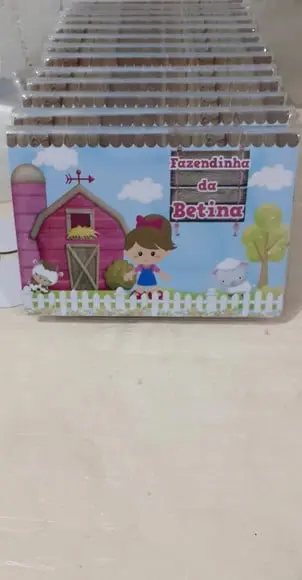 Estojo de Pintura Aquarela Fazendinha Rosa