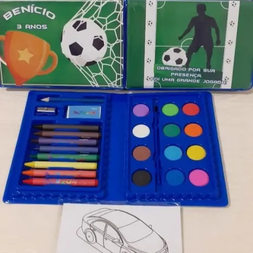 Estojo de Pintura Aquarela Futebol