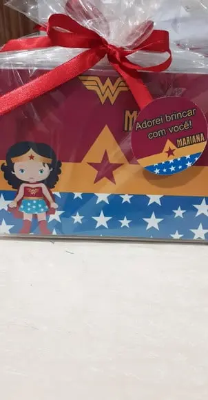Estojo de Pintura Aquarela Mulher Maravilha Cute