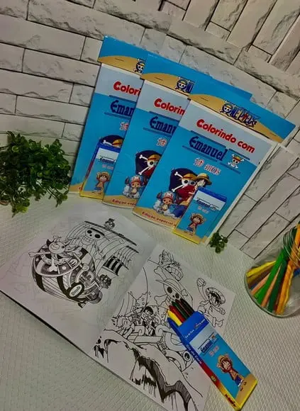 Kit Revistinha de Colori com Giz de Cera