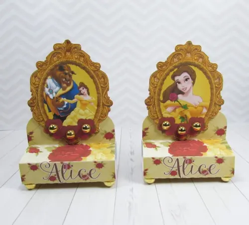 Porta Bis Duplo Personalizado a Bela e a Fera