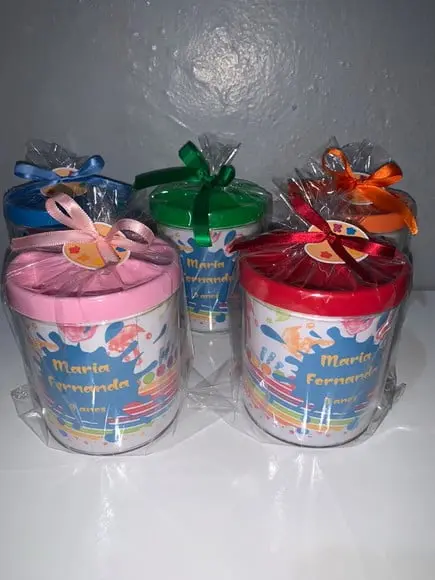 Porta Lápis em Acrílico Personalizado Pintando o Sete