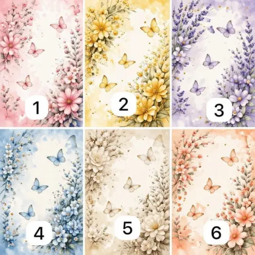 Sacolinha Personalizada Floral Rosa e Borboletas Aquarela