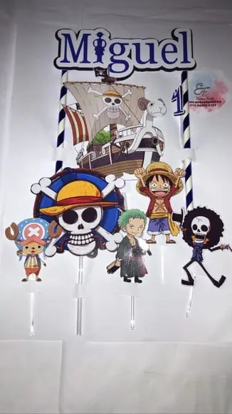 Topo de Bolo One Piece 3d