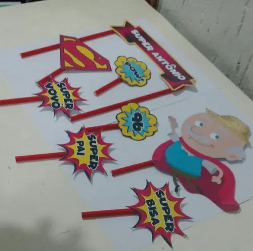 Topo de Bolo Super Vovô 3d
