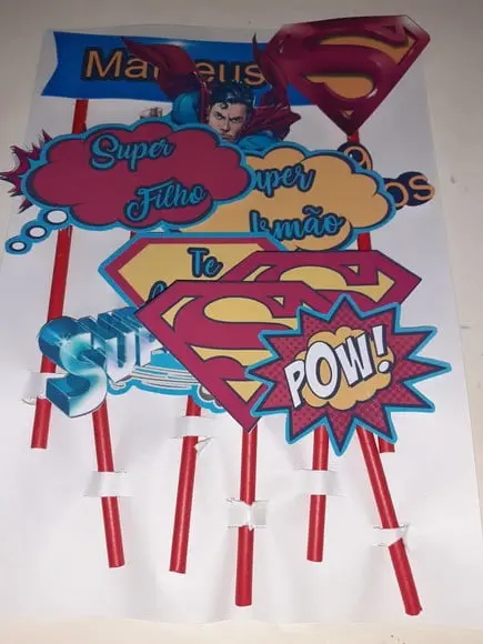 Topo de Bolo Superman 3d