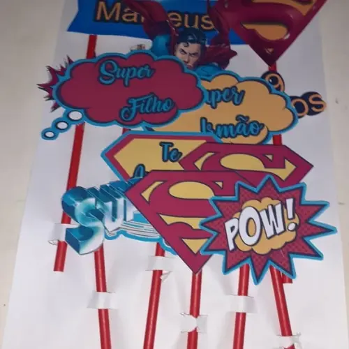 Topo de Bolo Superman 3d
