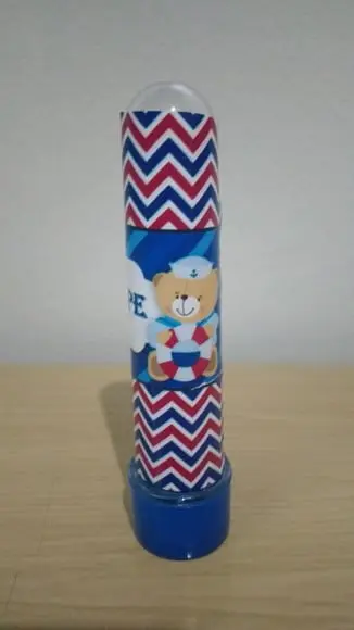 Tubetes acrílico Personalizado Ursinho Marinheiro
