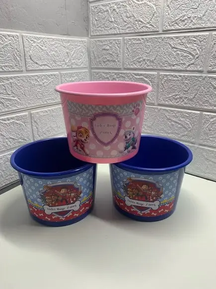 Baldinho para Pipoca 1,,5ltpersonalizado Patrulha Canina