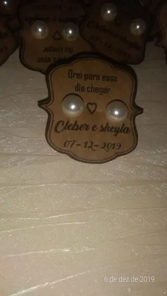 Brinco Personalizado Casamento C&S