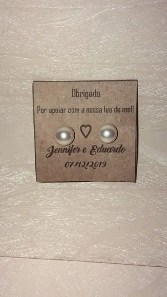 Brinco Personalizado Casamento