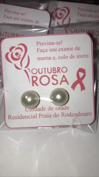 Brinco Personalizado Outubro Rosa