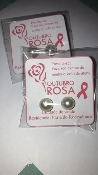 Brinco Personalizado Outubro Rosa