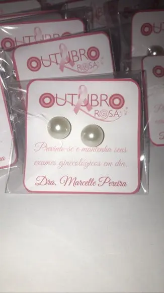 Brinco Personalizado Outubro Rosa