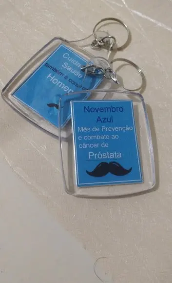Chaveiro Personalizado Novembro Azul