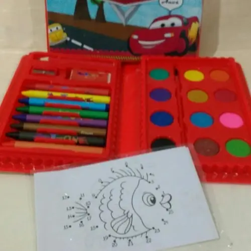 Estojo de Pintura Aquarela Carros