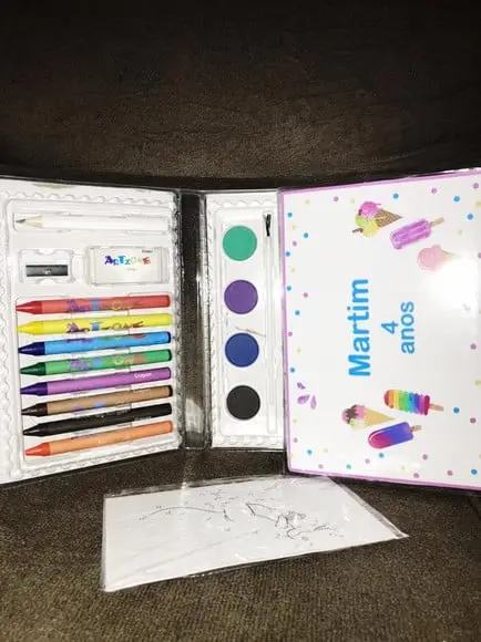Estojo de Pintura Aquarela Sorveteria