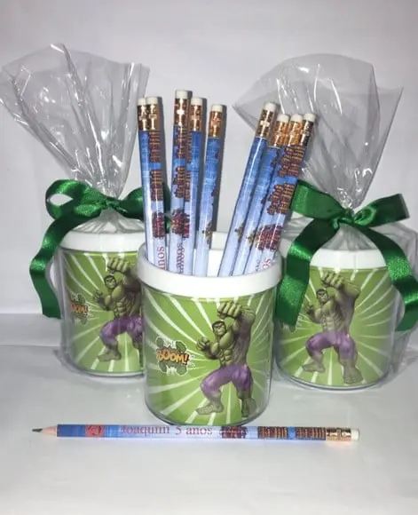 Porta Lápis em Acrílico Personalizado Hulk