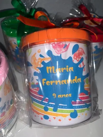 Porta Lápis em Acrílico Personalizado Pintando o Sete