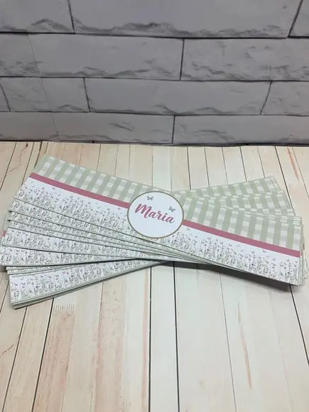 Rotulo Adesivo para Água Personalizado Maternidade Menina