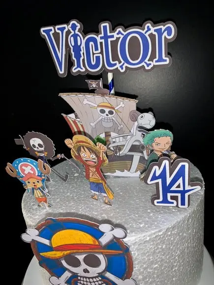 Topo de Bolo One Piece 3d