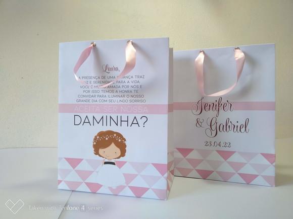 Sacola m para Pajem e Daminha