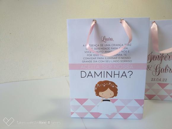 Sacola m para Pajem e Daminha