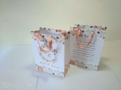 Sacola m para Padrinhos Floral