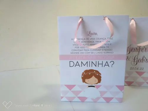 Sacola m para Pajem e Daminha