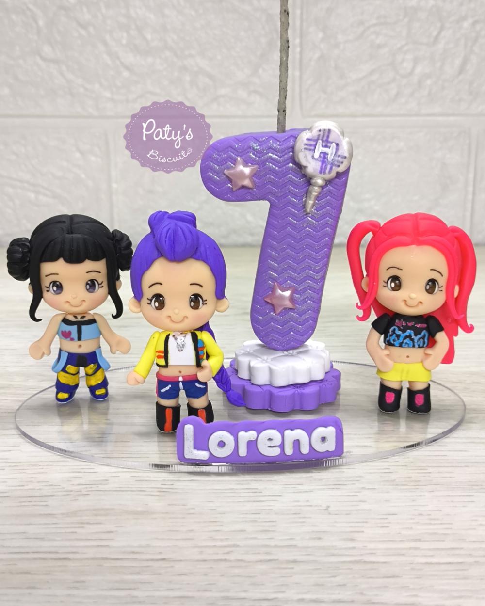 Topinho com Vela Guerreiras do Kpop - vela lilás