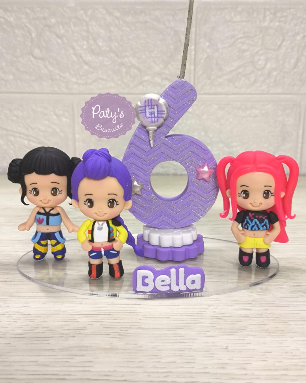 Topinho com Vela Guerreiras do Kpop - vela lilás