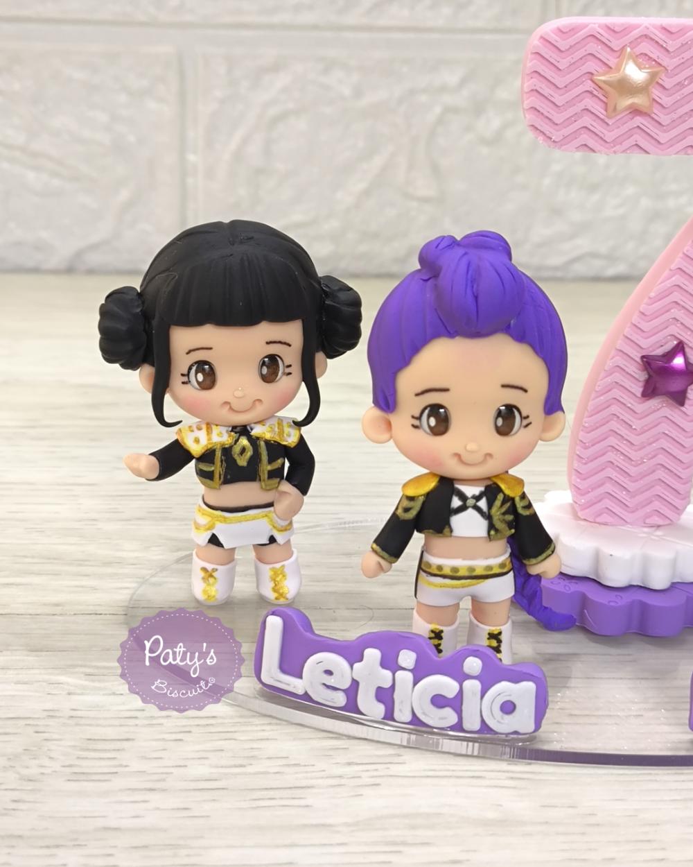 Topinho com Vela Guerreiras do Kpop Golden - Vela rosa