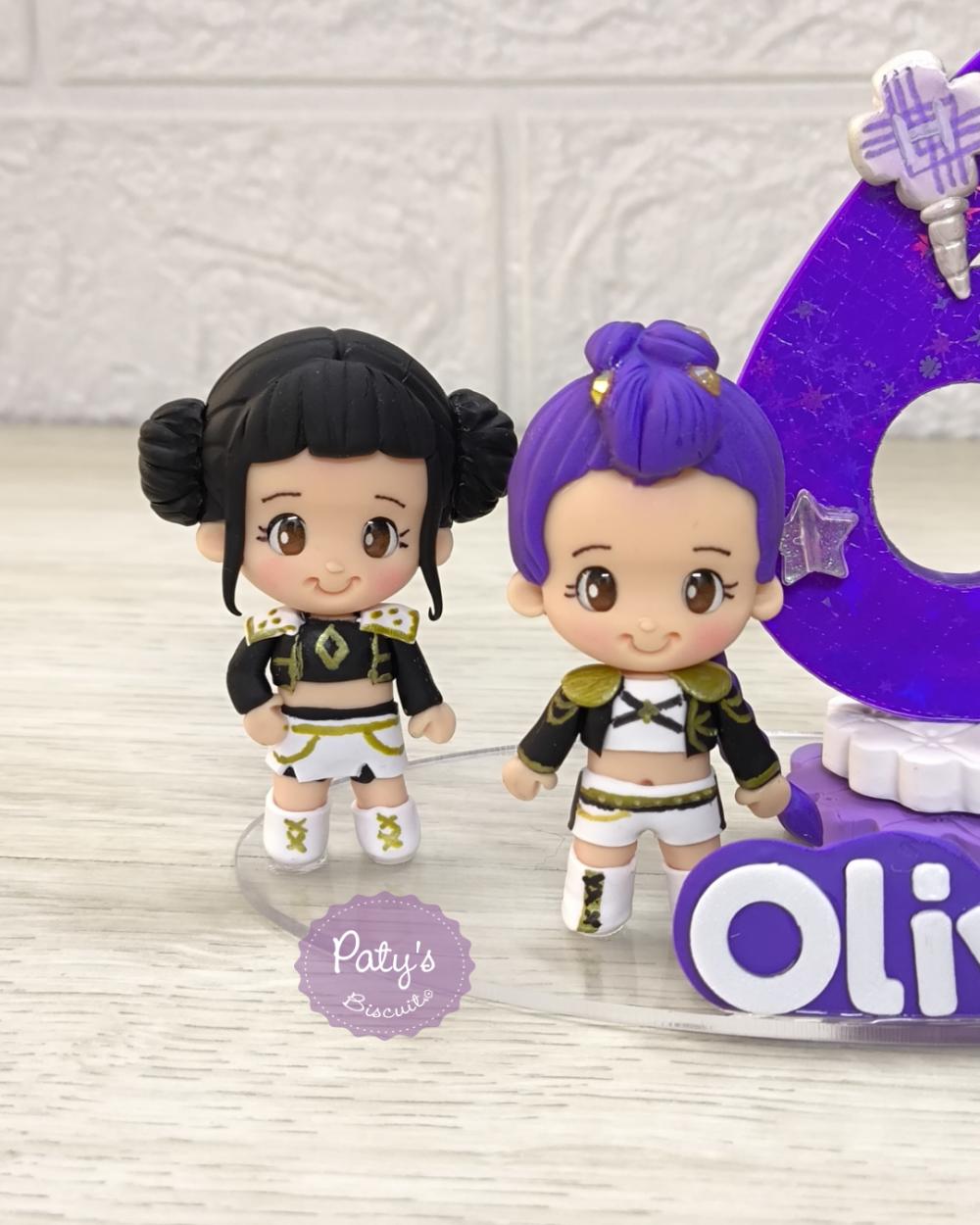 Topinho com Vela Guerreiras do Kpop Golden - Vela violeta