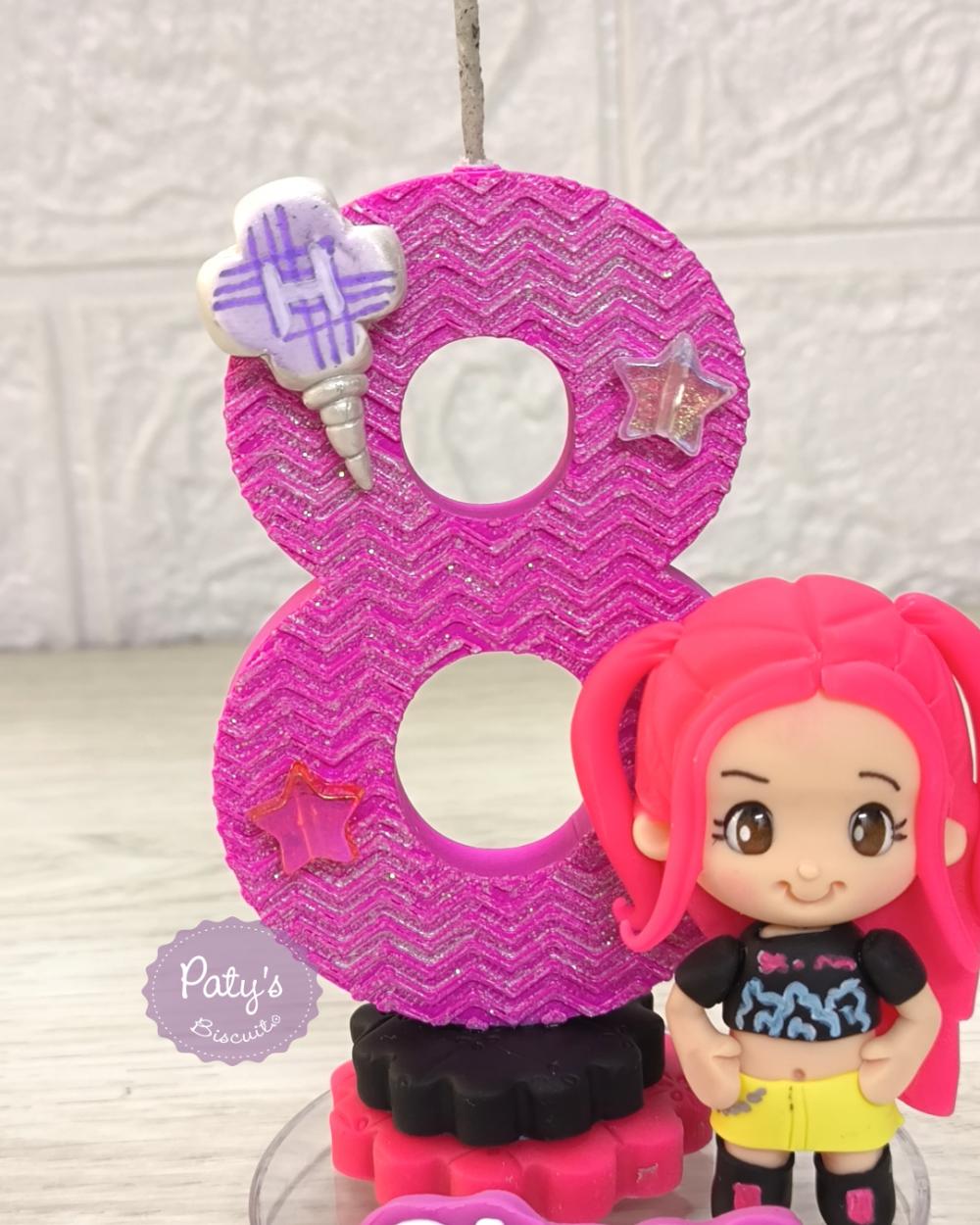 Vela decorada Mira - Guerreiras do Kpop