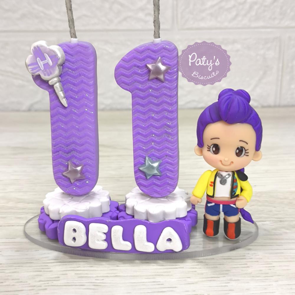 Vela decorada Rumi - Guerreiras do Kpop