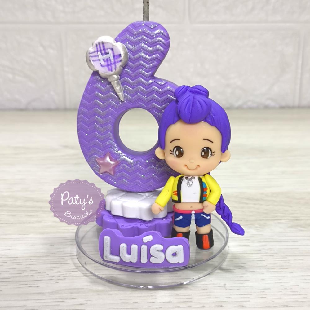 Vela decorada Rumi - Guerreiras do Kpop