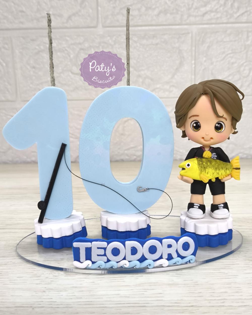 Topinho com Vela Pescador Personalizado