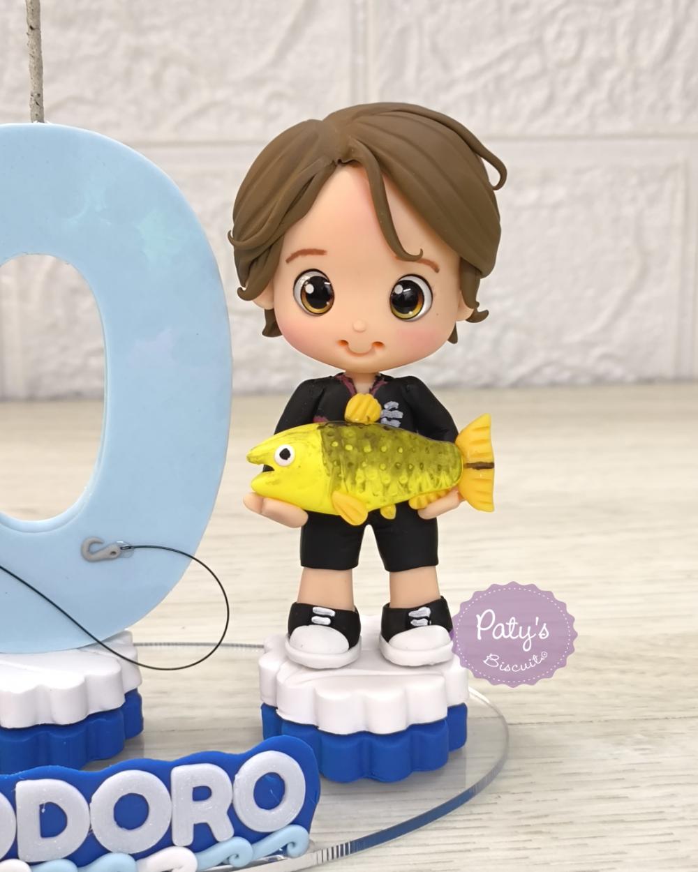 Topinho com Vela Pescador Personalizado