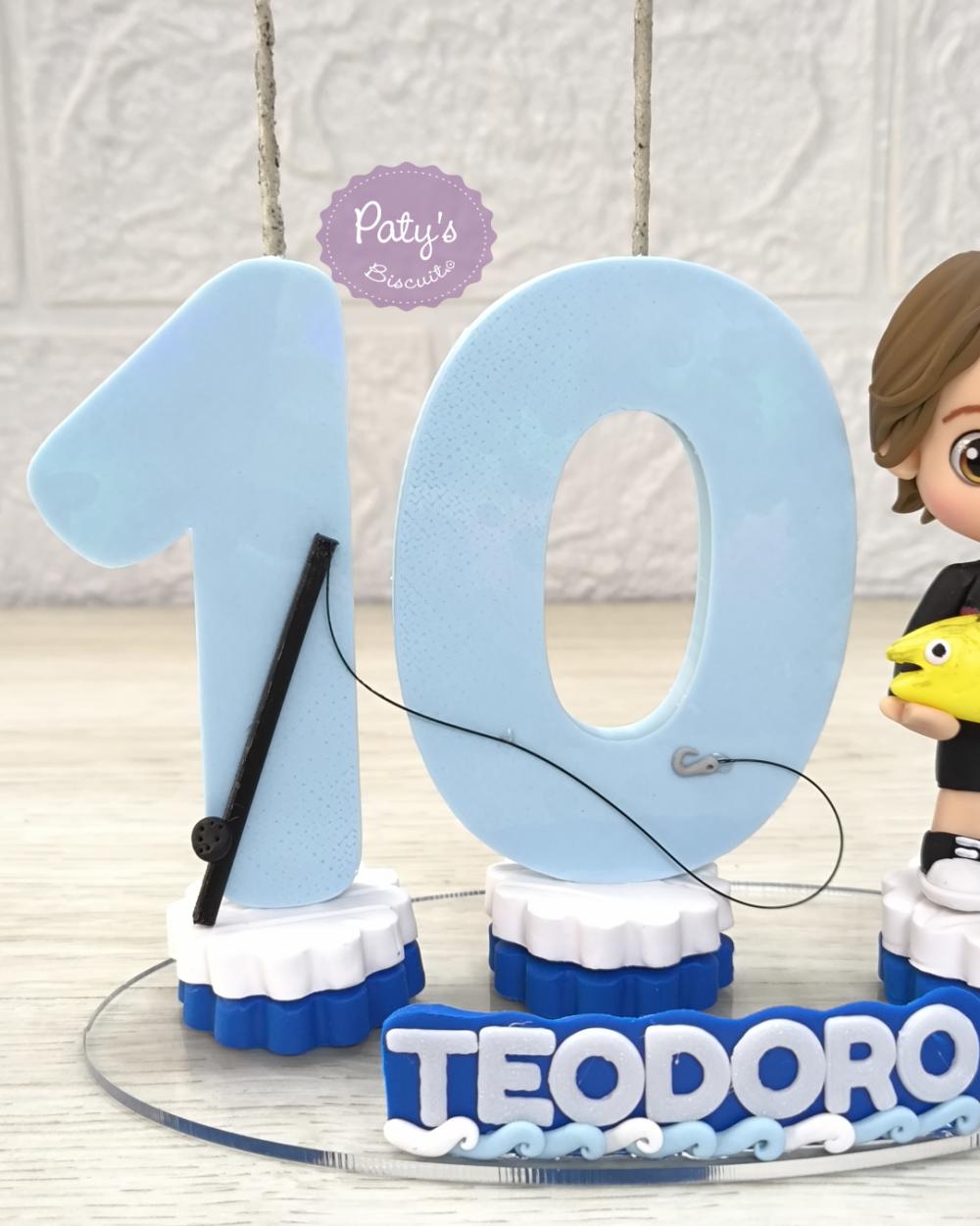 Topinho com Vela Pescador Personalizado