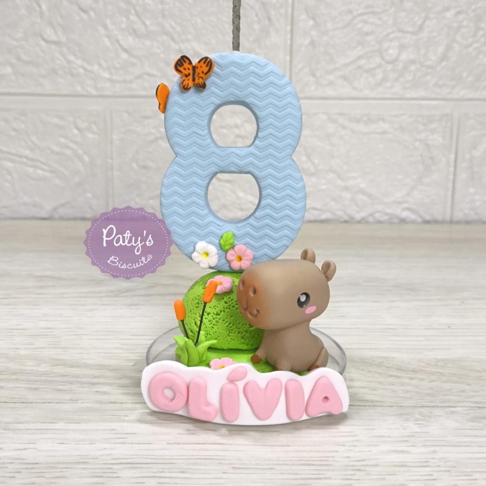 Vela decorada Capivara